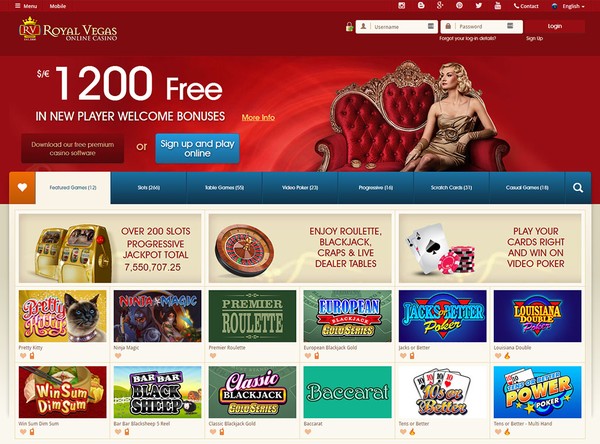 Royal Vegas Casino Screenshot